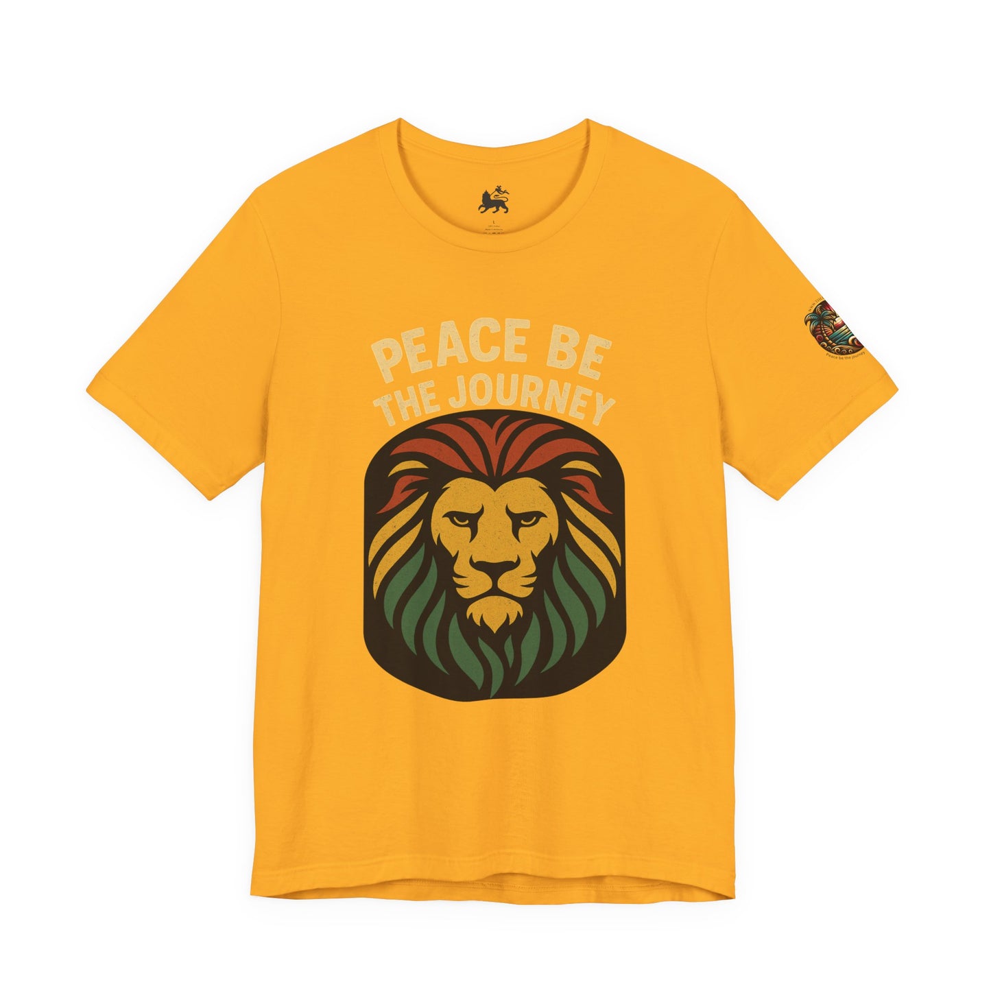 Peace Be the Journey Lion T‑Shirt — Rasta Lion Graphic Tee - The Island Rhythm