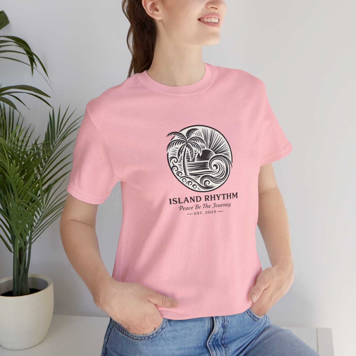 Island Rhythm Island Rhythm T Shirt Palm Tree Wave Graphic Tee – Vintage Reggae Style | Streetwear