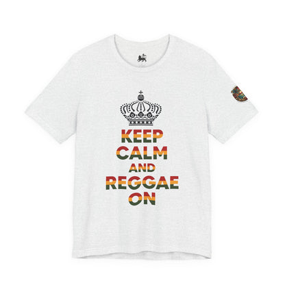 Reggae Music Unisex Tee - Keep Calm and Reggae On Design - The Island Rhythm