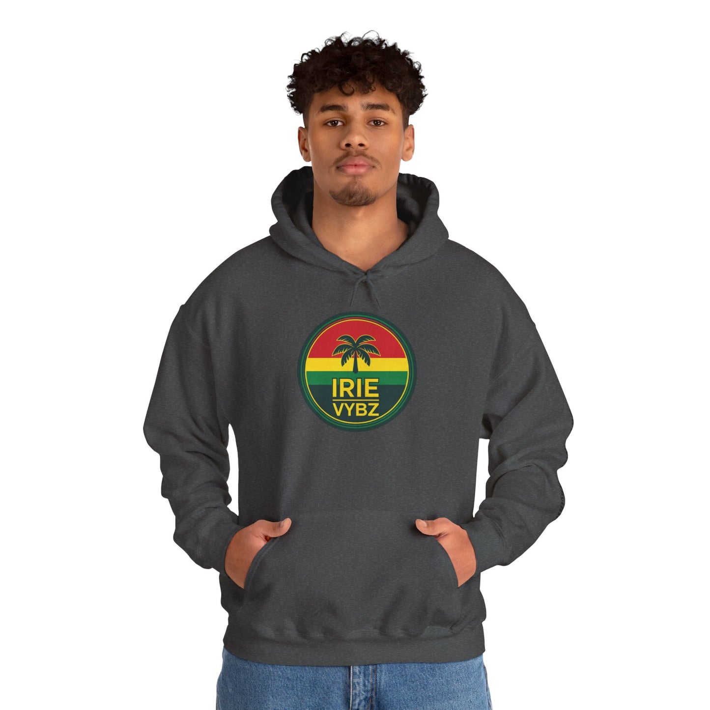 Irie Vybz Unisex Hooded Sweatshirt, Casual Streetwear, Reggae Vibes, Cozy Pullover, Gift for Music Lovers