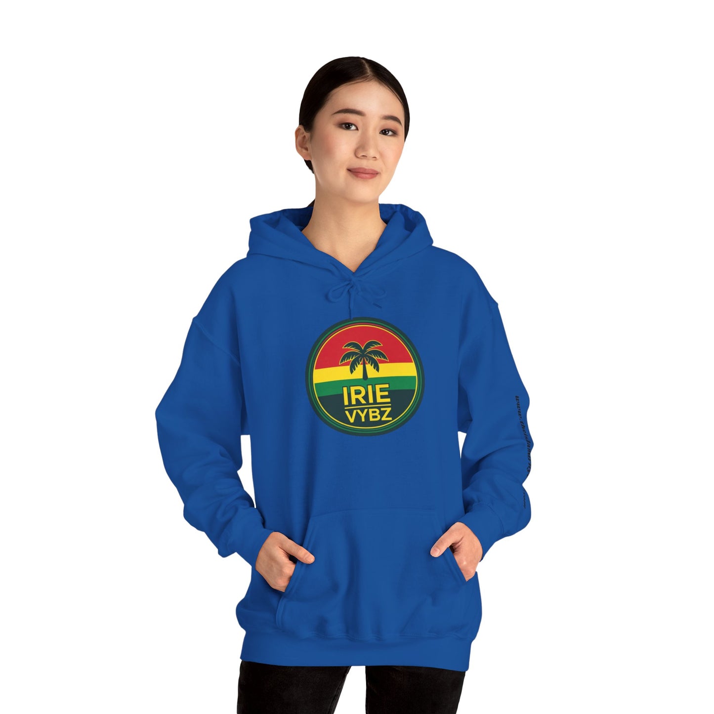 Irie Vybz Unisex Hooded Sweatshirt, Casual Streetwear, Reggae Vibes, Cozy Pullover, Gift for Music Lovers