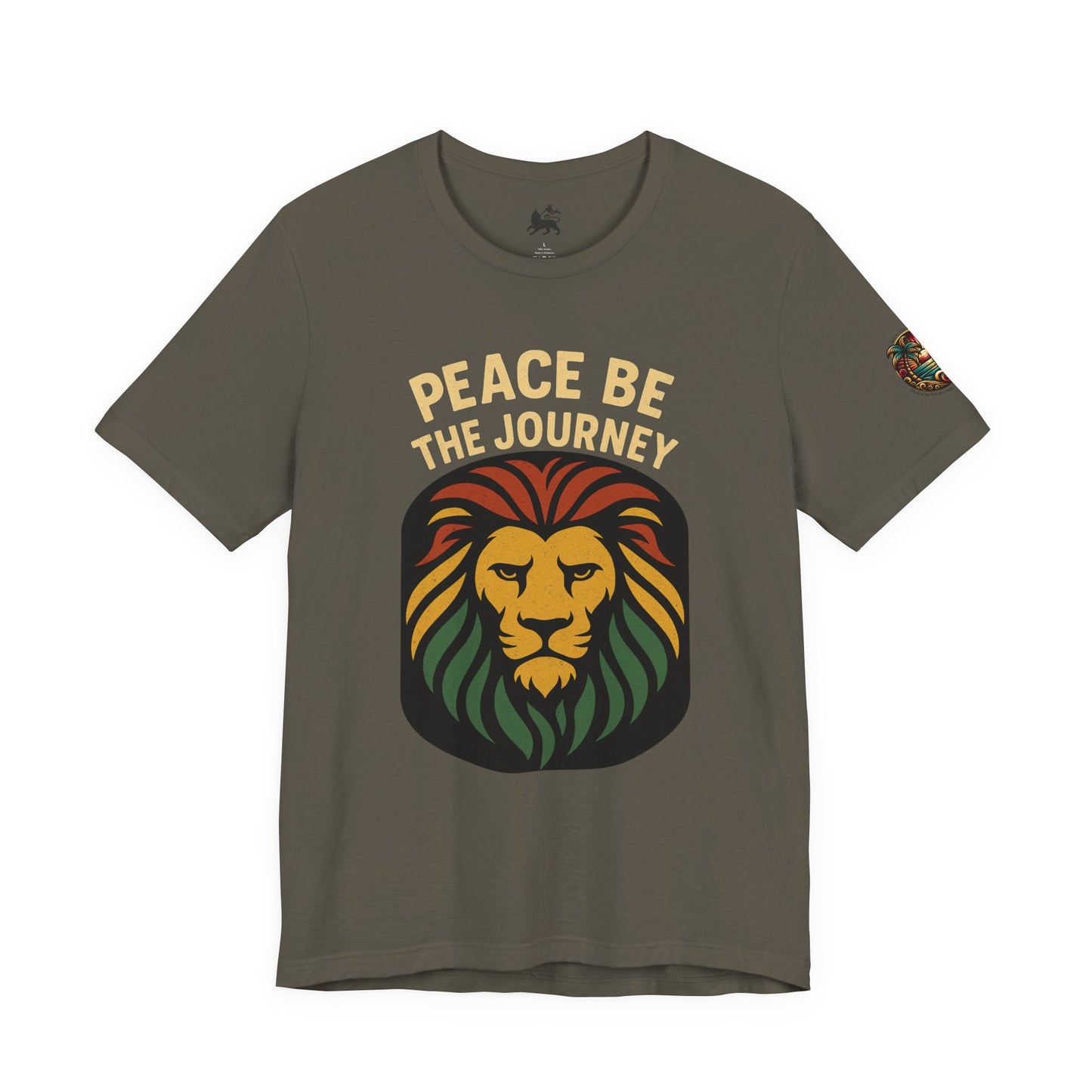 Peace Be the Journey Lion T‑Shirt — Rasta Lion Graphic Tee - The Island Rhythm