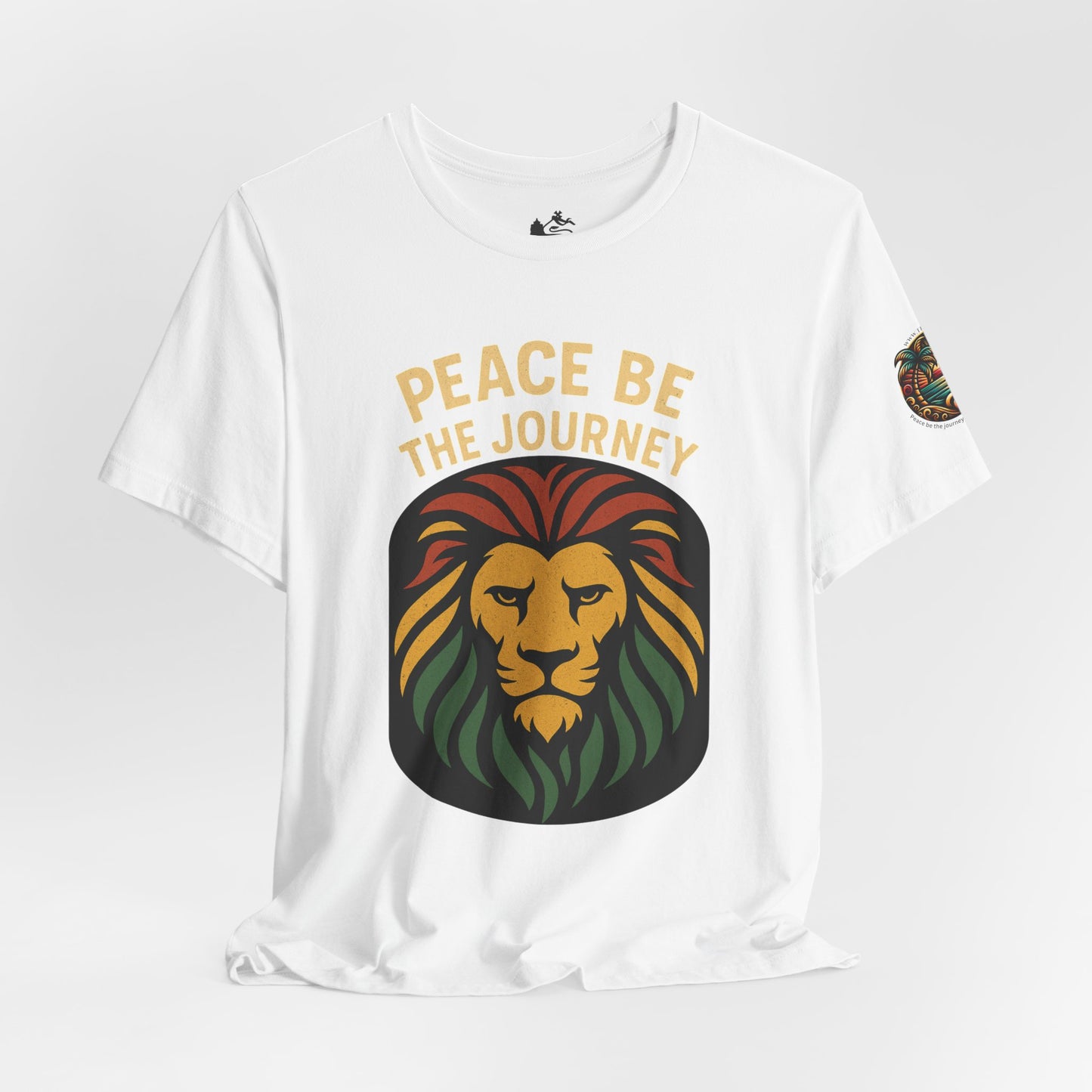 Peace Be the Journey Lion T‑Shirt — Rasta Lion Graphic Tee - The Island Rhythm