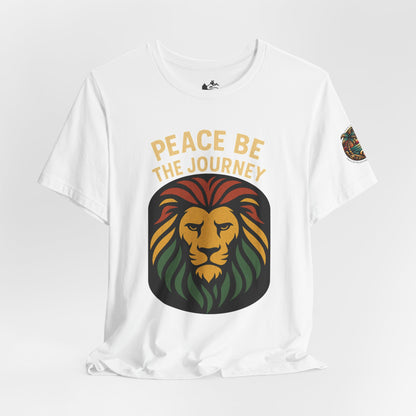 Peace Be the Journey Lion T‑Shirt — Rasta Lion Graphic Tee - The Island Rhythm