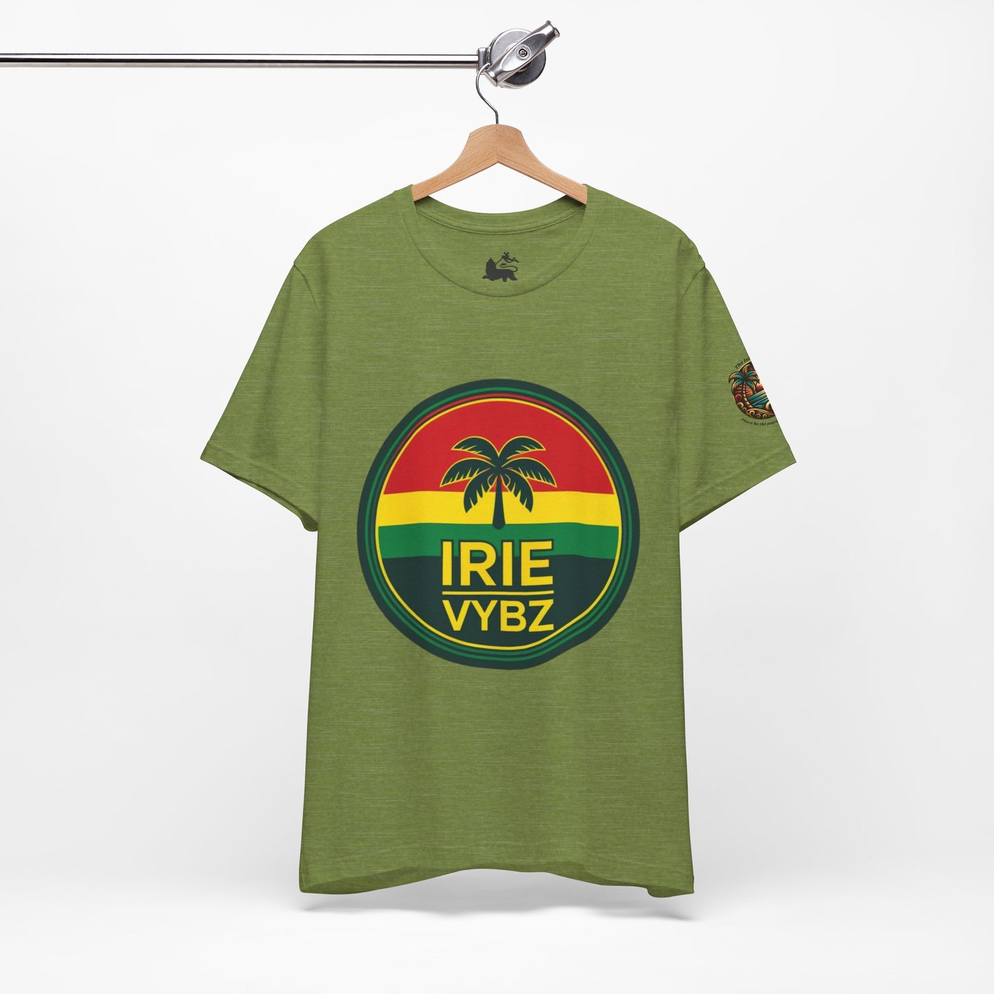 Irie Vybz Unisex Tee, Rasta Spirit Shirt, Beach Vibe Top, Reggae Music Gift, Summer Essentials, Casual Wear, Festival Apparel
