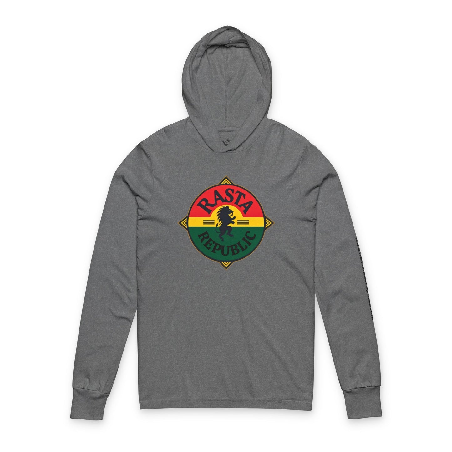 Rasta Republic Unisex Hooded Long Sleeve Tee, Perfect for Festivals, Casual Wear, Music Lovers, Gifts for Him, Unique Streetwear