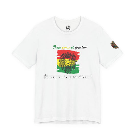 Rasta Lion Tee — "These Sounds of Freedom" Reggae Music T-Shirt - The Island Rhythm
