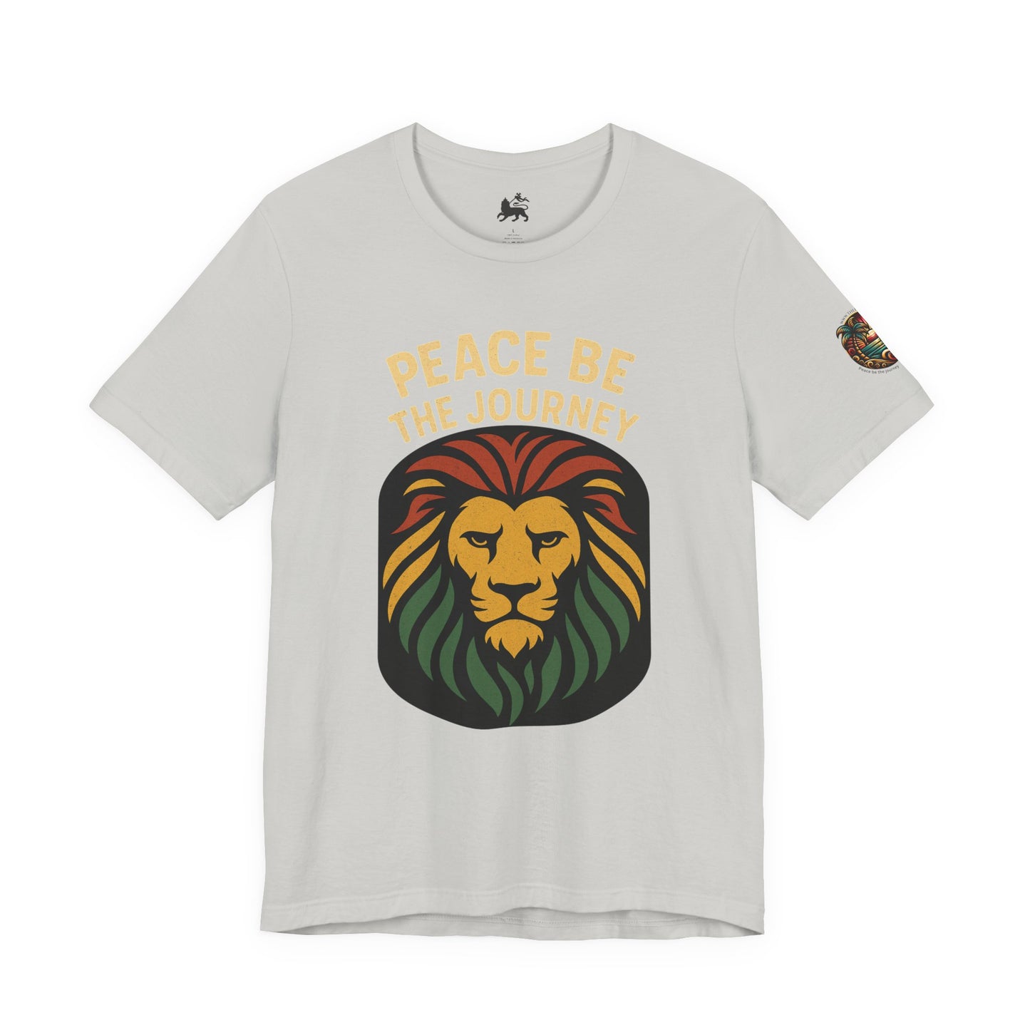 Peace Be the Journey Lion T‑Shirt — Rasta Lion Graphic Tee - The Island Rhythm