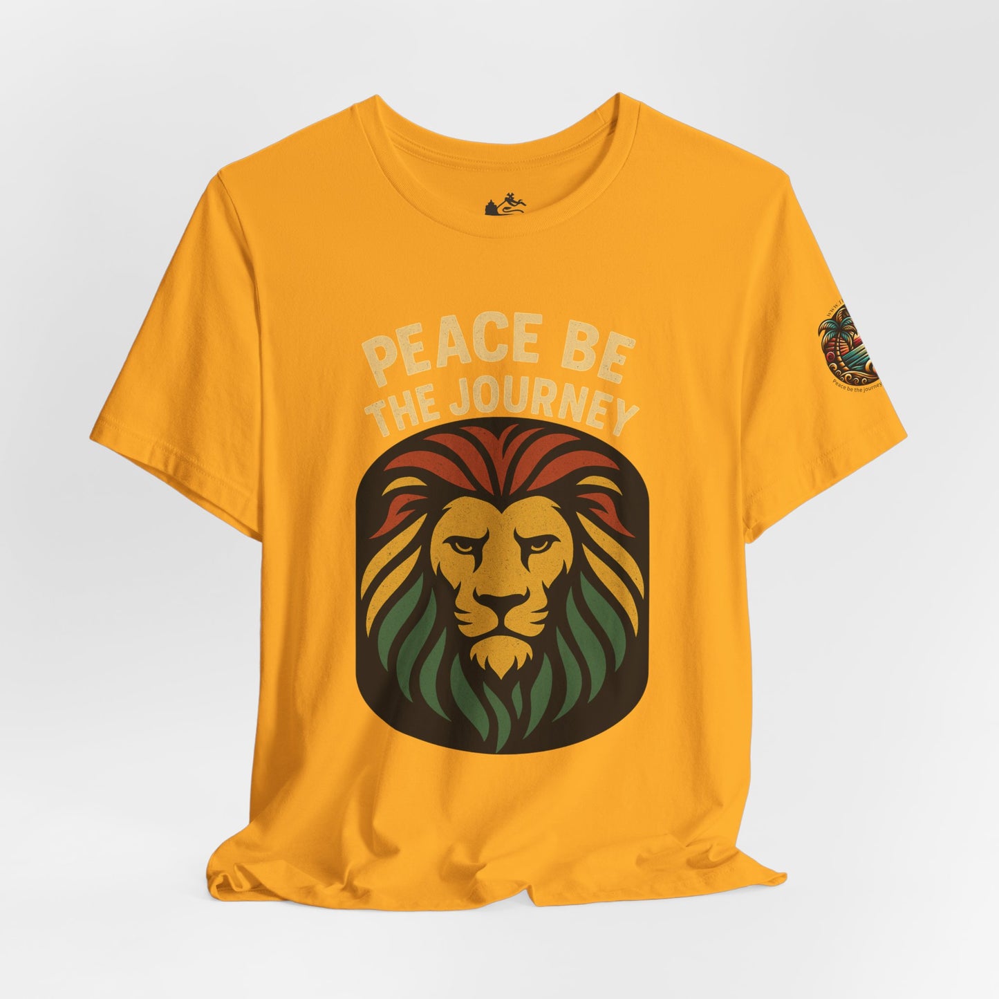 Peace Be the Journey Lion T‑Shirt — Rasta Lion Graphic Tee - The Island Rhythm