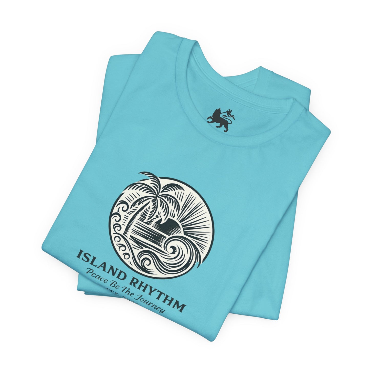 Island Rhythm Island Rhythm T Shirt Palm Tree Wave Graphic Tee – Vintage Reggae Style | Streetwear