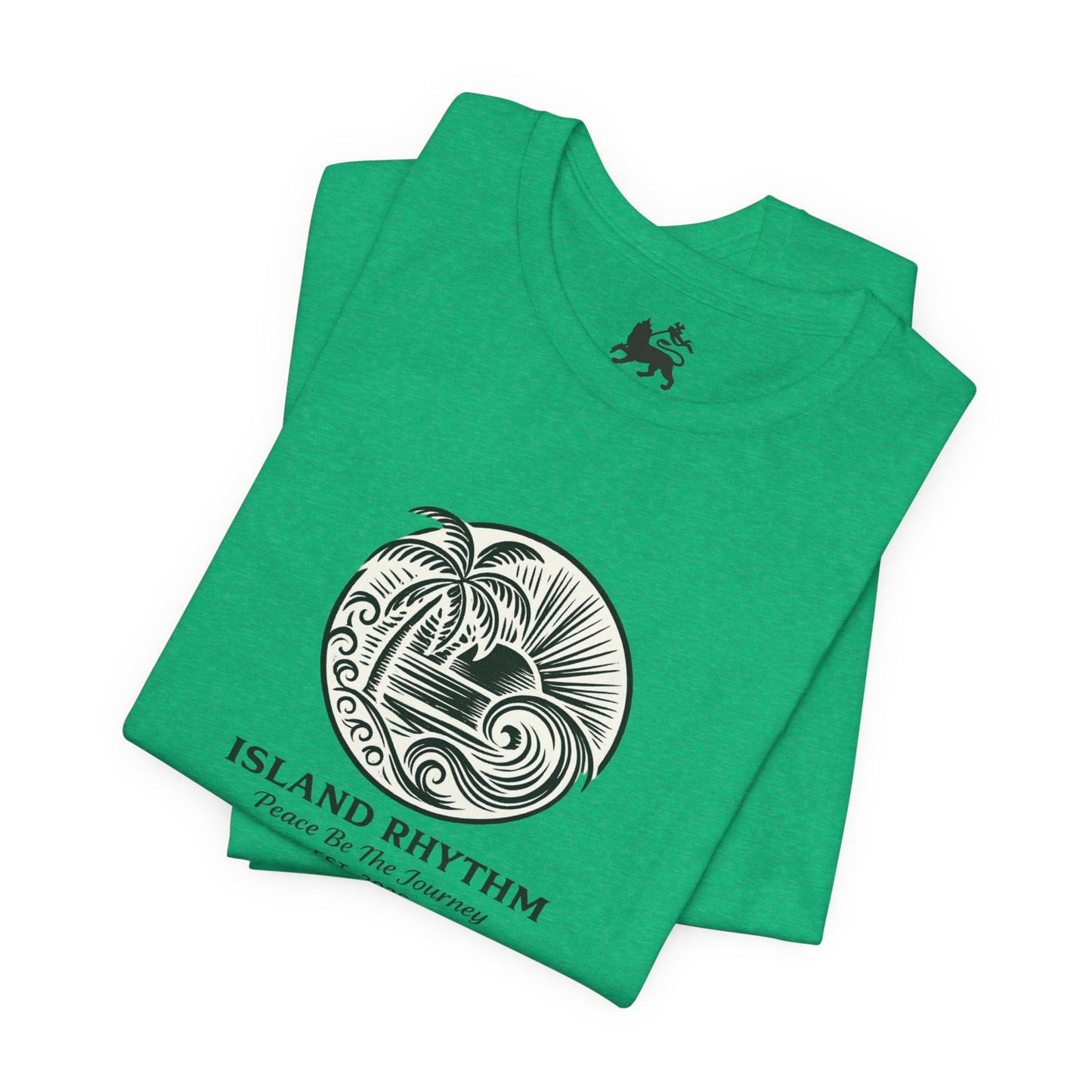 Island Rhythm Island Rhythm T Shirt Palm Tree Wave Graphic Tee – Vintage Reggae Style | Streetwear