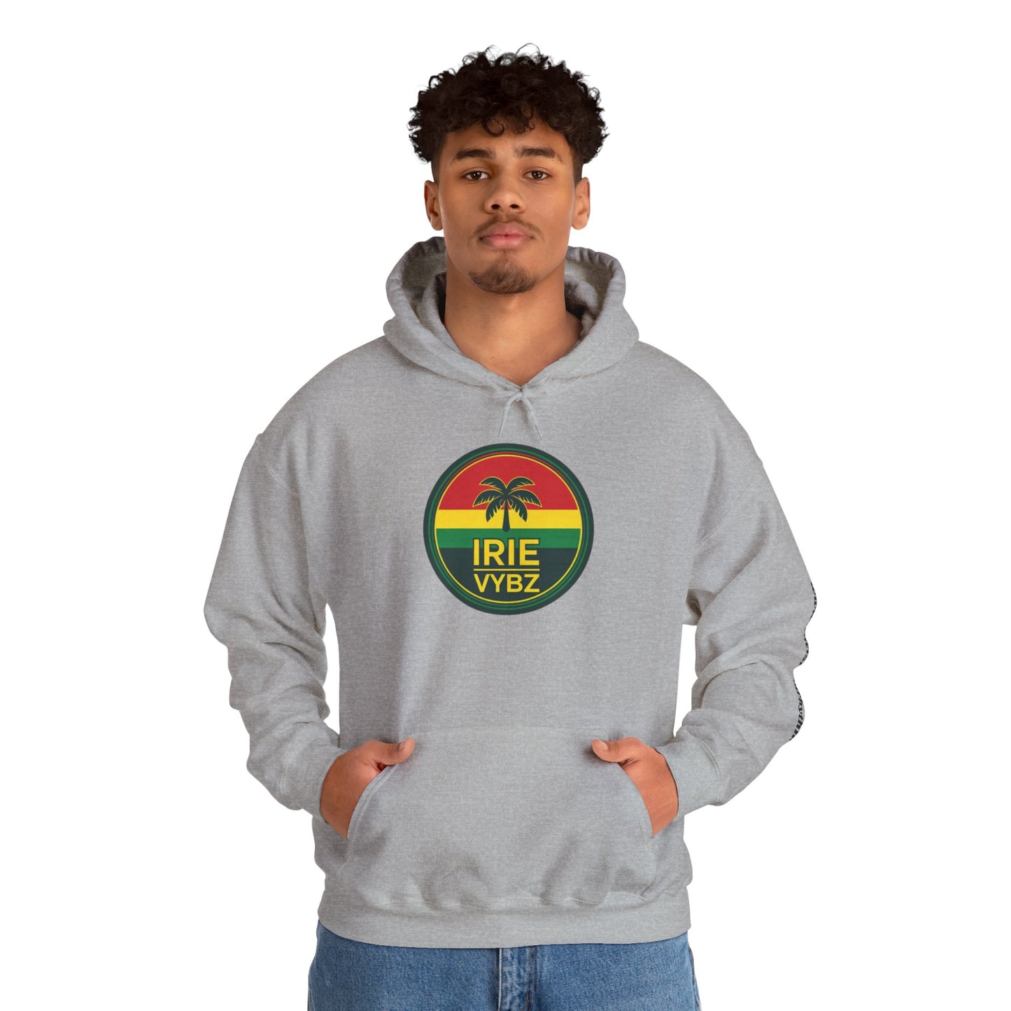 Irie Vybz Unisex Hooded Sweatshirt, Casual Streetwear, Reggae Vibes, Cozy Pullover, Gift for Music Lovers