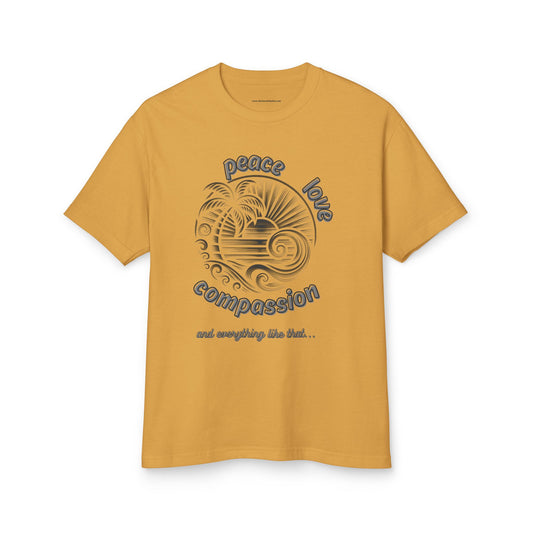 T-Shirt Peace Love Compassion Island Rhythm Tee - The Island Rhythm