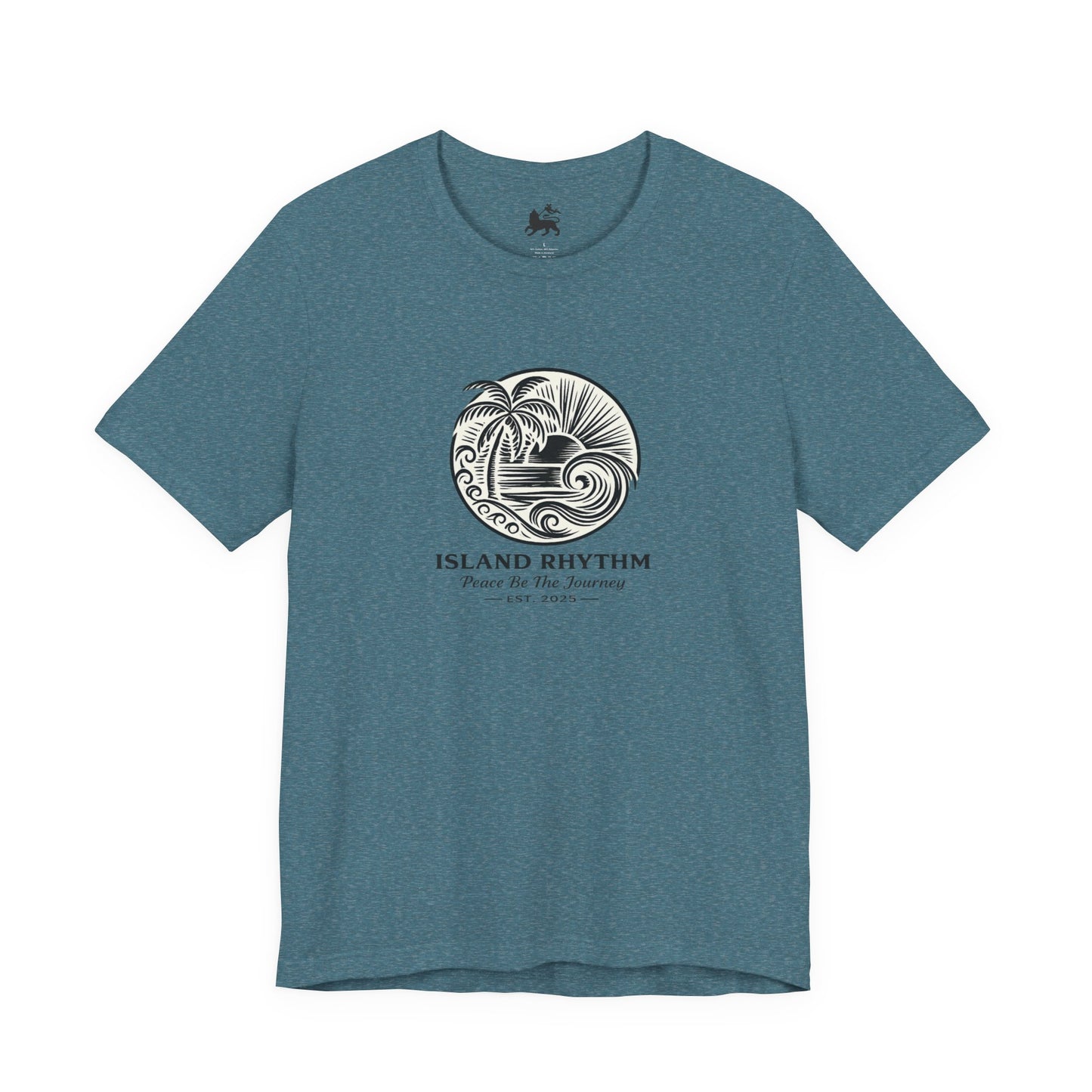 Island Rhythm Island Rhythm T Shirt Palm Tree Wave Graphic Tee – Vintage Reggae Style | Streetwear