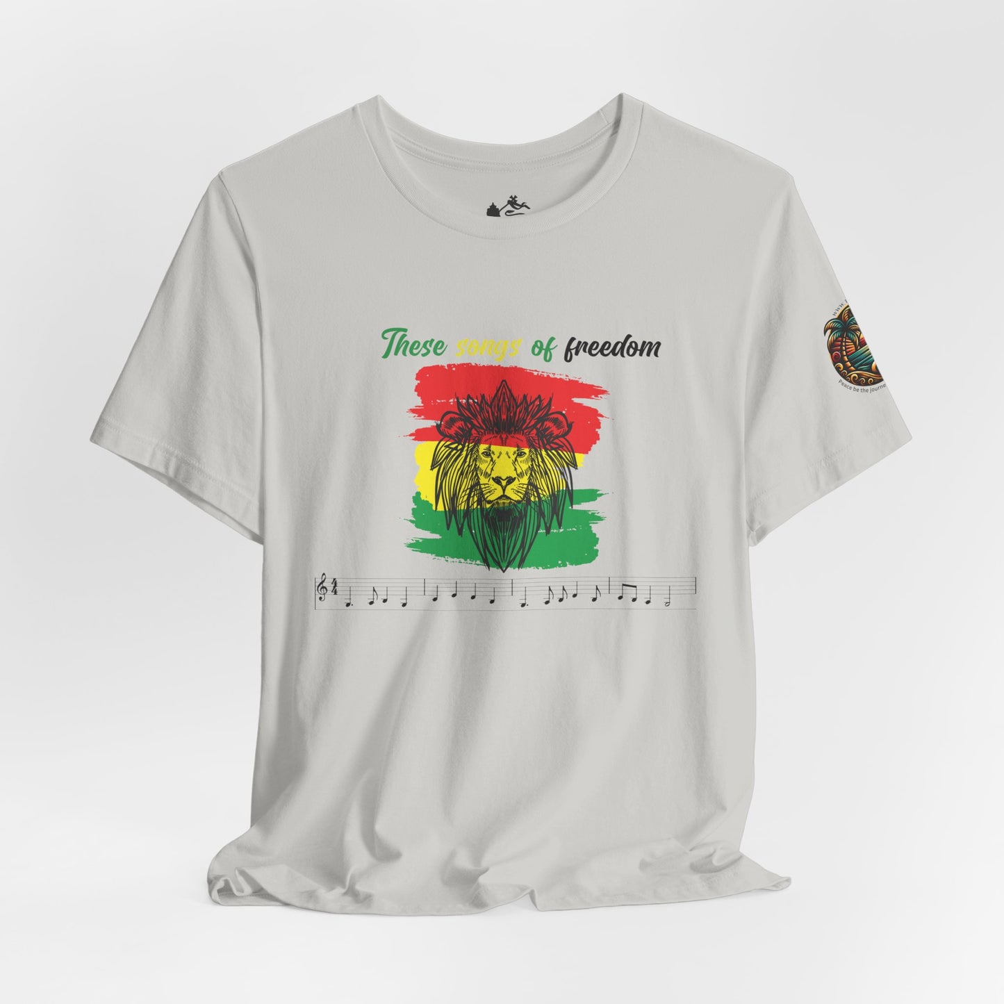 Rasta Lion Tee — "These Sounds of Freedom" Reggae Music T-Shirt - The Island Rhythm