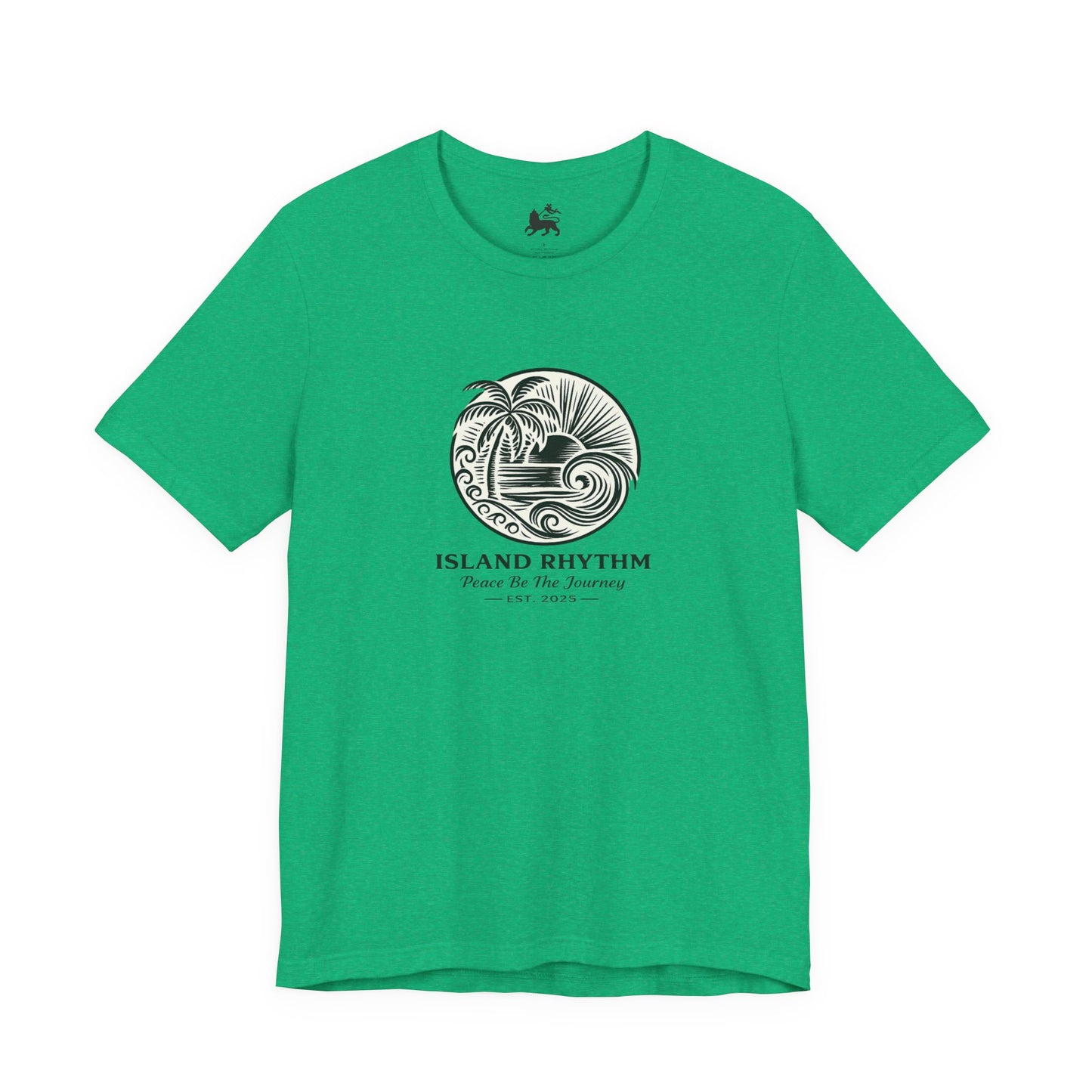 Island Rhythm Island Rhythm T Shirt Palm Tree Wave Graphic Tee – Vintage Reggae Style | Streetwear