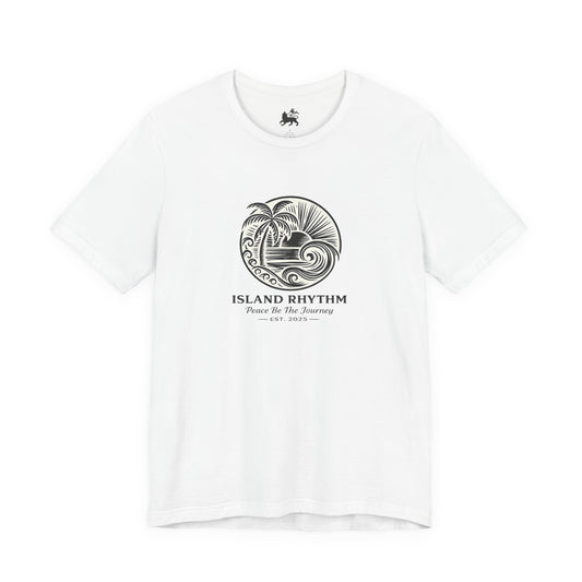 Island Rhythm Island Rhythm T Shirt Palm Tree Wave Graphic Tee – Vintage Reggae Style | Streetwear