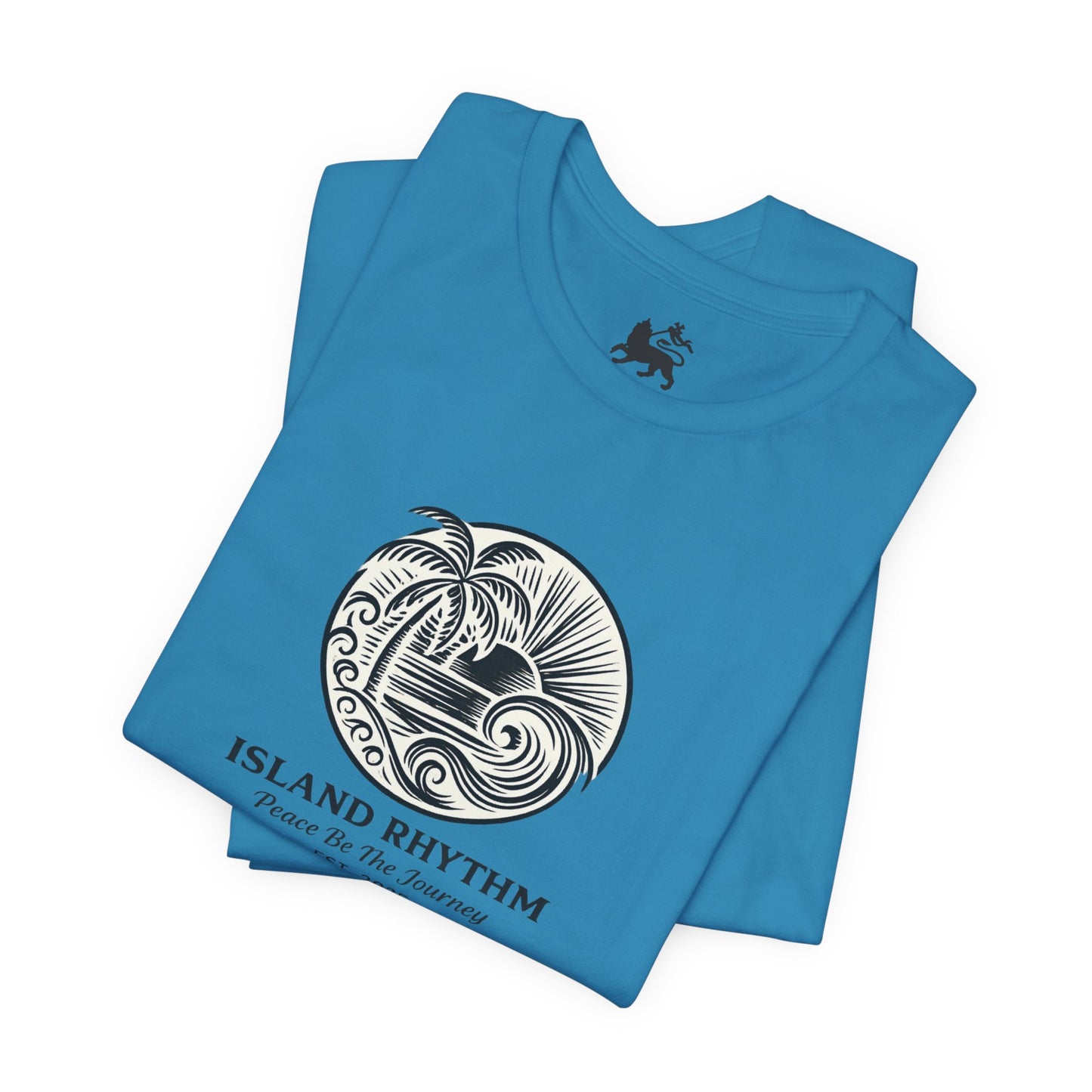 Island Rhythm Island Rhythm T Shirt Palm Tree Wave Graphic Tee – Vintage Reggae Style | Streetwear