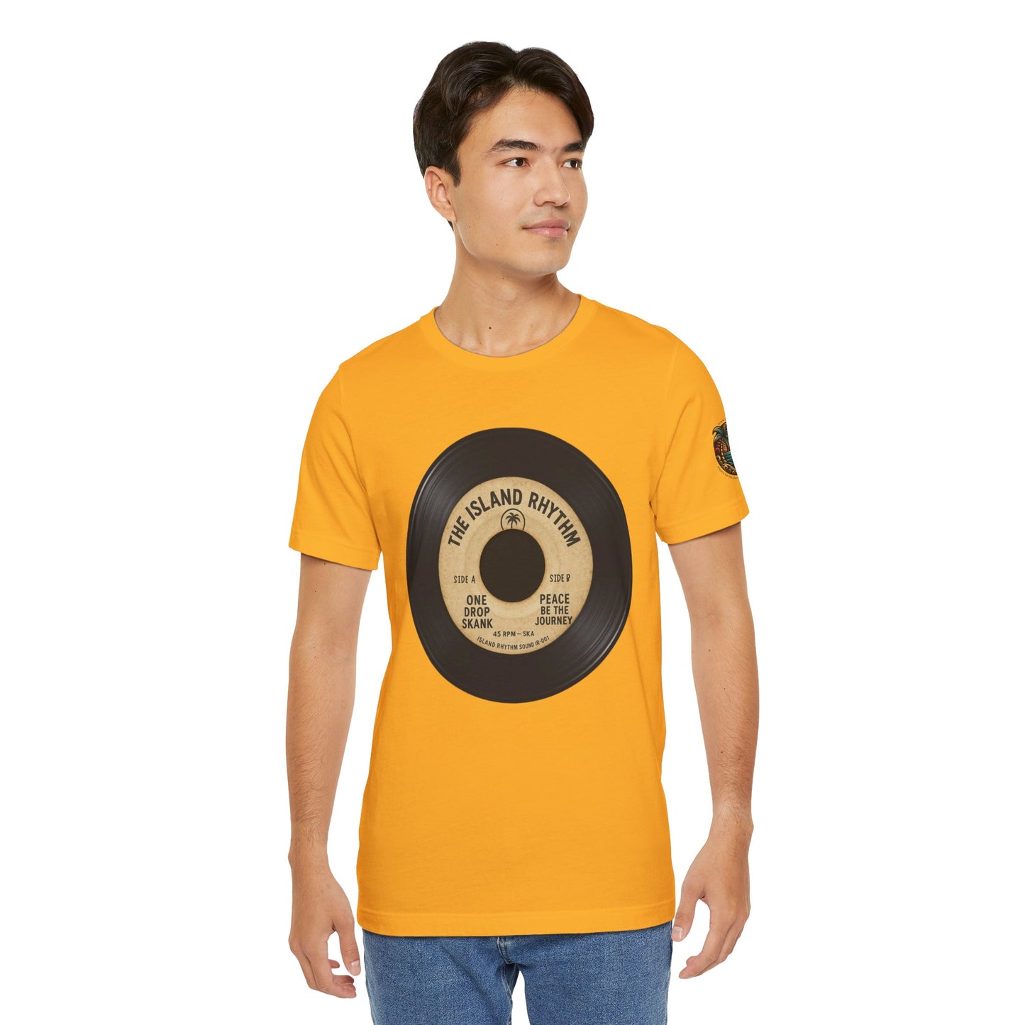 Island Rhythm Vinyl Record Tee The Island Rhythm Retro Music T Shirt – Vintage Reggae Style | Streetwear