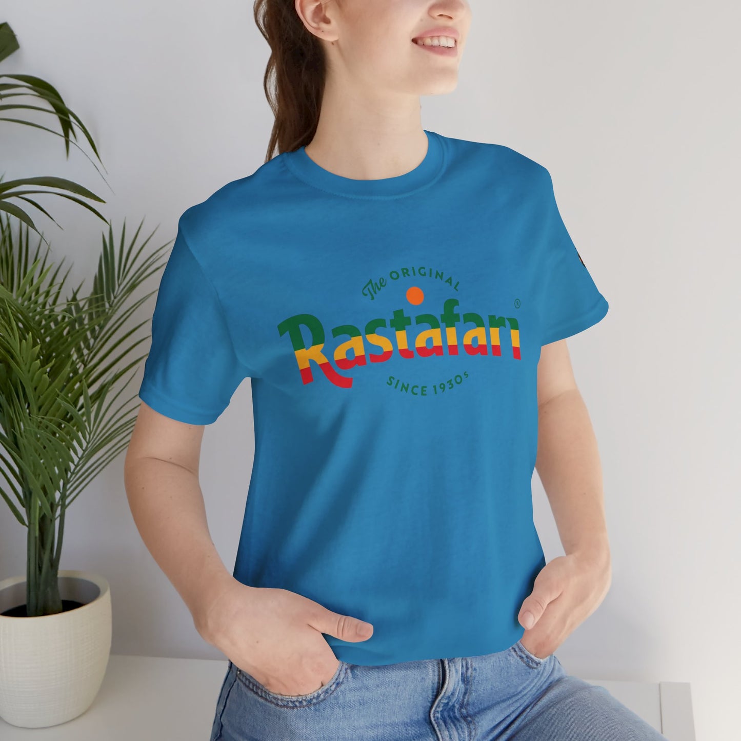 Rastafari Vibes Short Sleeve Tee, Unisex Jersey T-Shirt, Casual Wear, Festival Outfits, Gifts for Rasta Lovers