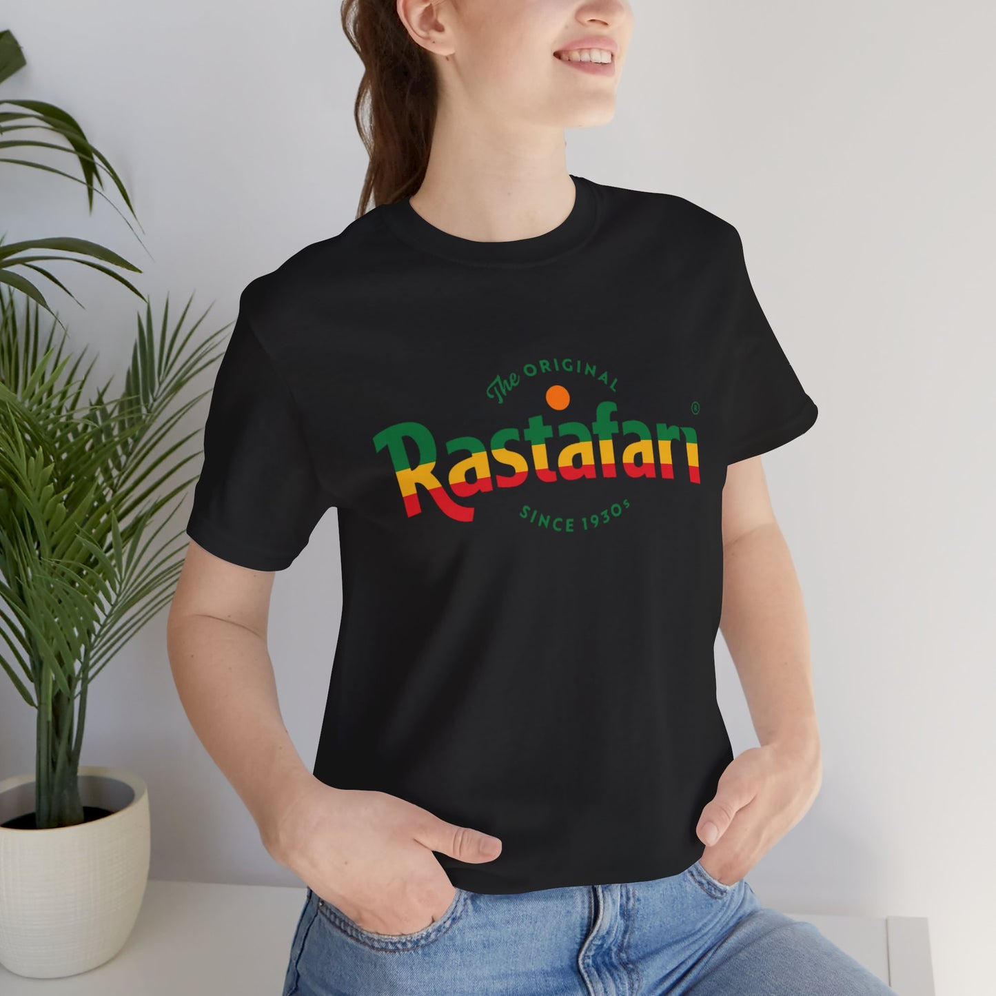 Rastafari Vibes Short Sleeve Tee, Unisex Jersey T-Shirt, Casual Wear, Festival Outfits, Gifts for Rasta Lovers