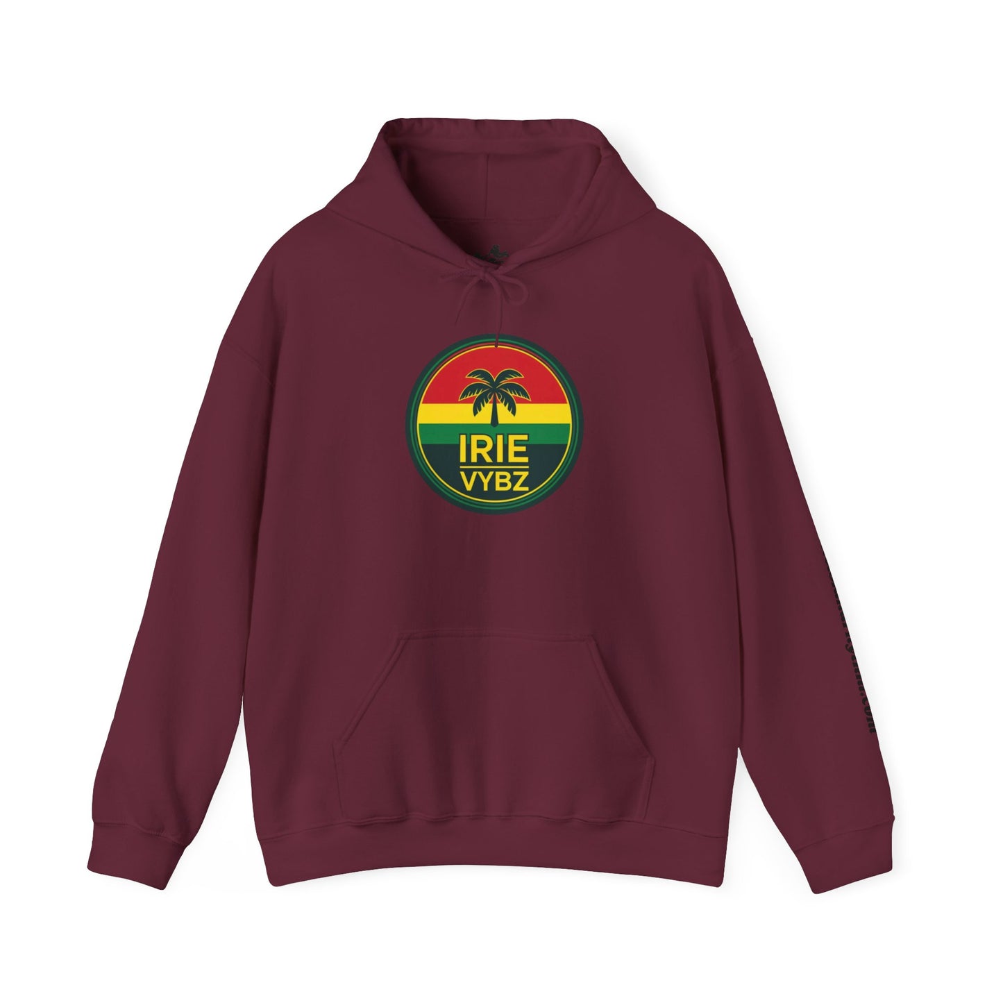 Irie Vybz Unisex Hooded Sweatshirt, Casual Streetwear, Reggae Vibes, Cozy Pullover, Gift for Music Lovers