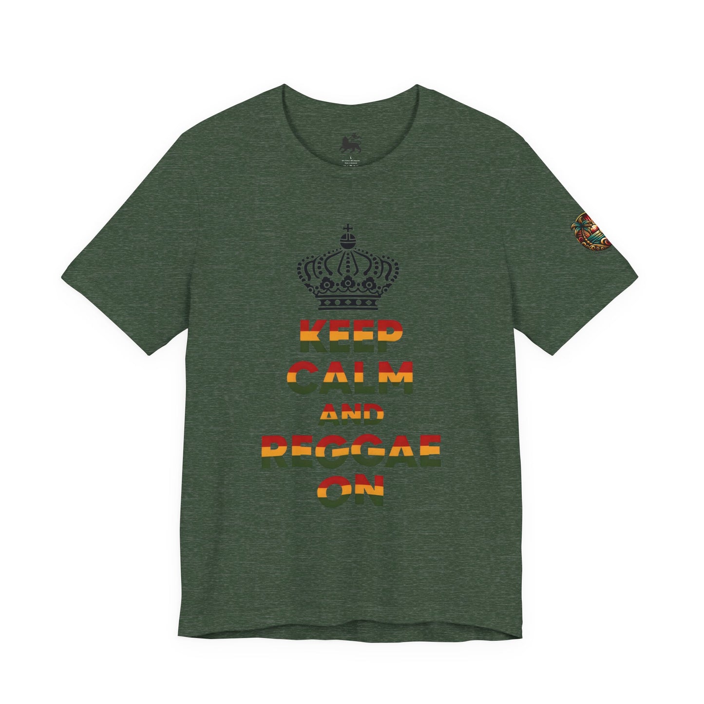 Reggae Music Unisex Tee - Keep Calm and Reggae On Design - The Island Rhythm