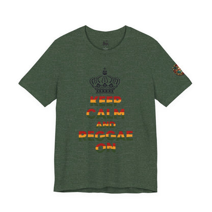 Reggae Music Unisex Tee - Keep Calm and Reggae On Design - The Island Rhythm