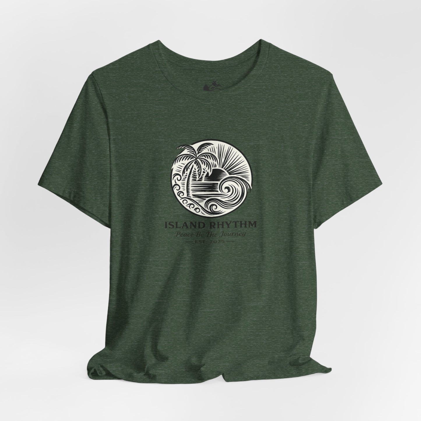Island Rhythm Island Rhythm T Shirt Palm Tree Wave Graphic Tee – Vintage Reggae Style | Streetwear