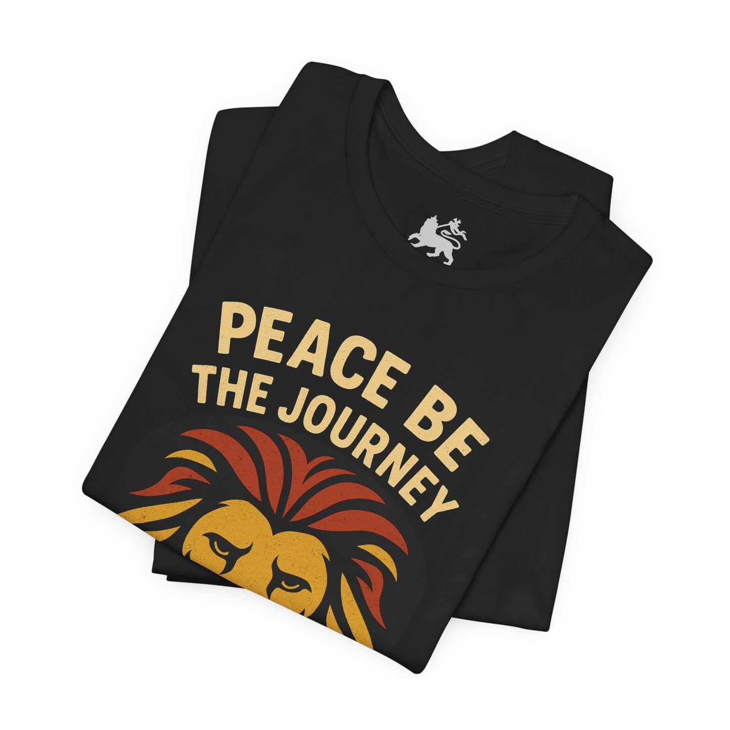 Peace Be the Journey Lion T‑Shirt — Rasta Lion Graphic Tee - The Island Rhythm