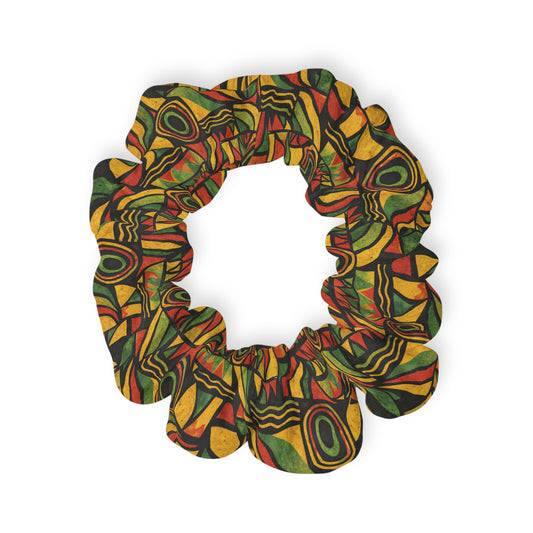 Rasta Tie-Dye Scrunchie — Colorful Reggae-Inspired Hair Accessory