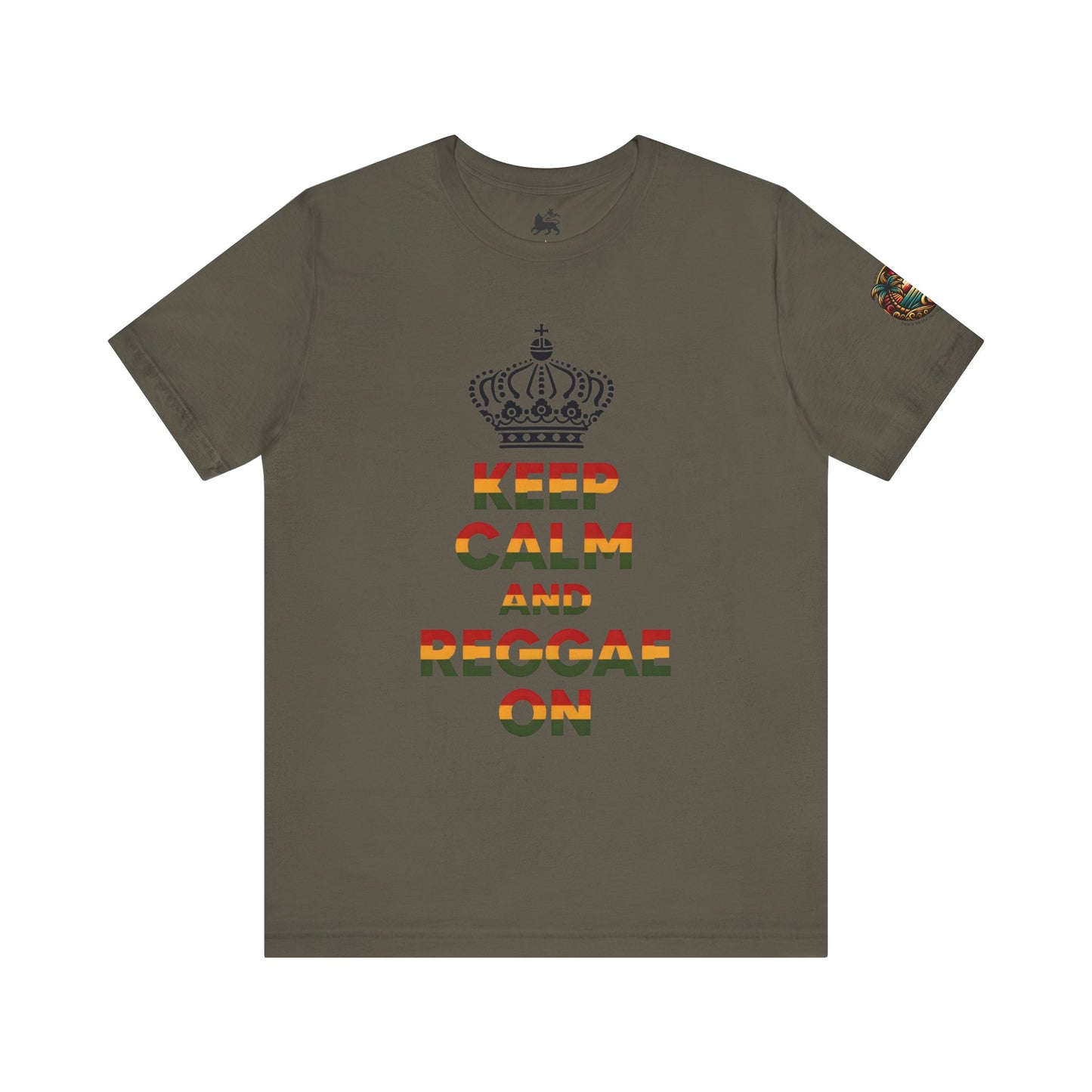 Reggae Music Unisex Tee - Keep Calm and Reggae On Design - The Island Rhythm