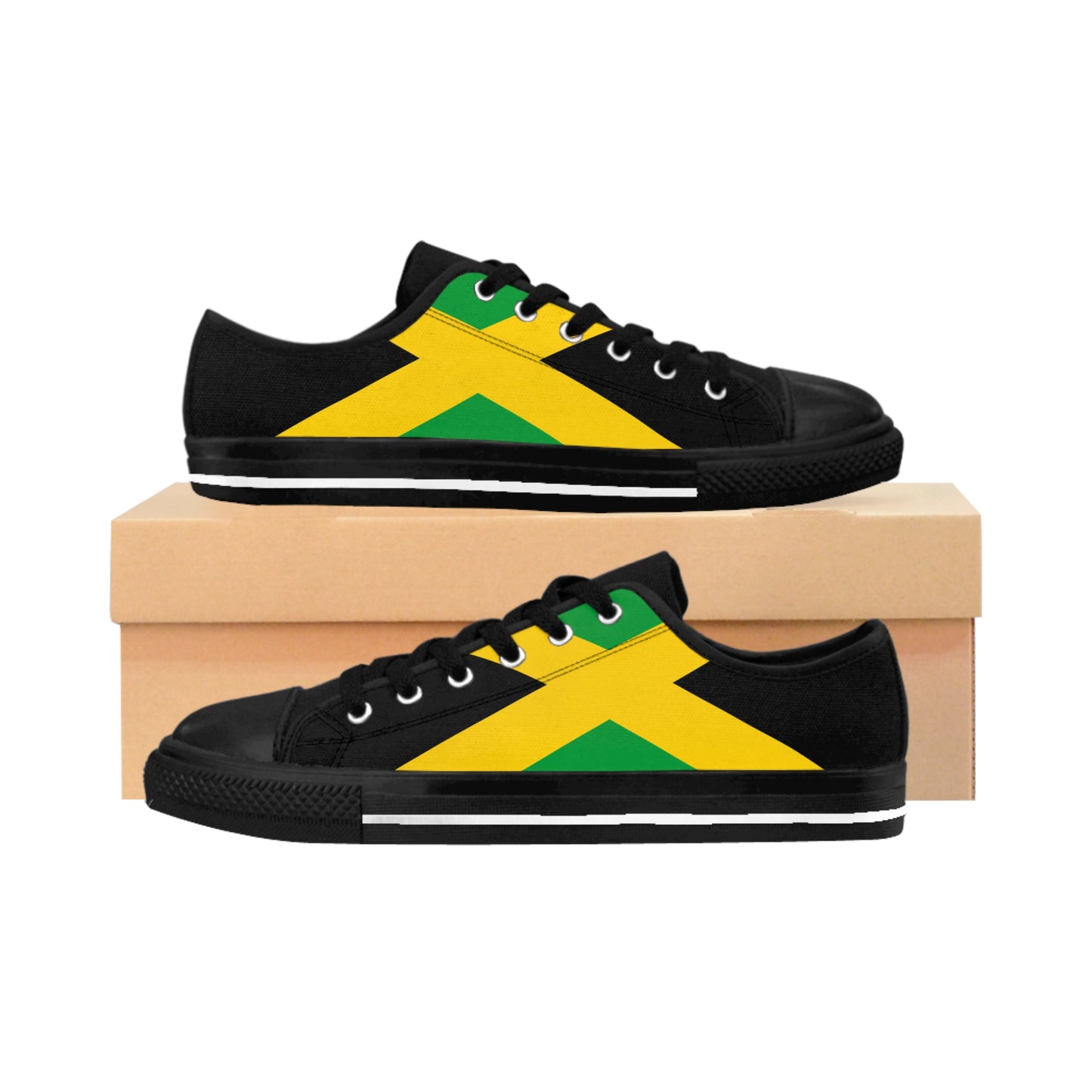 Jamaican Flag Men's Sneakers, Casual Footwear
