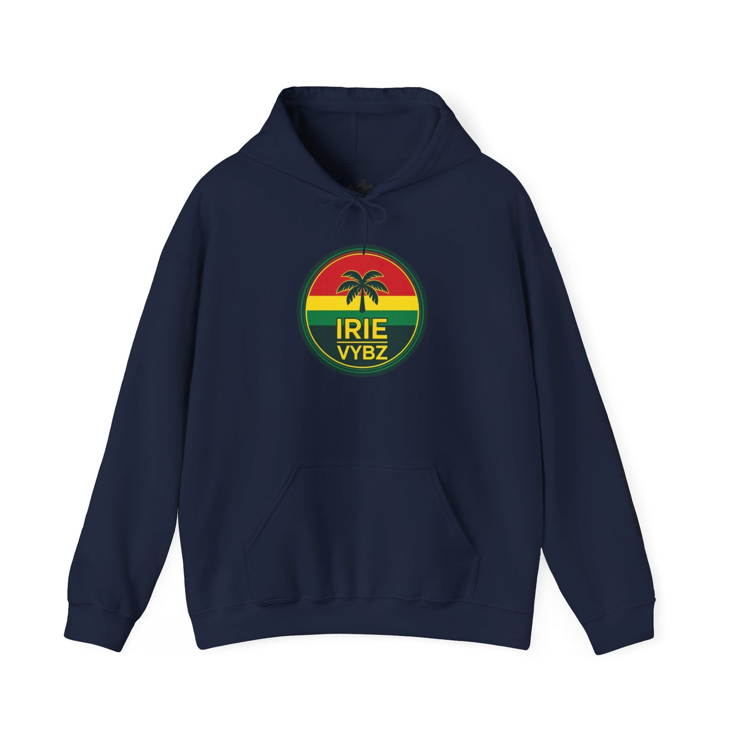 Irie Vybz Unisex Hooded Sweatshirt, Casual Streetwear, Reggae Vibes, Cozy Pullover, Gift for Music Lovers