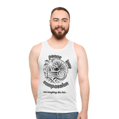 Island Tank Top - Peace Love Compassion - The Island Rhythm