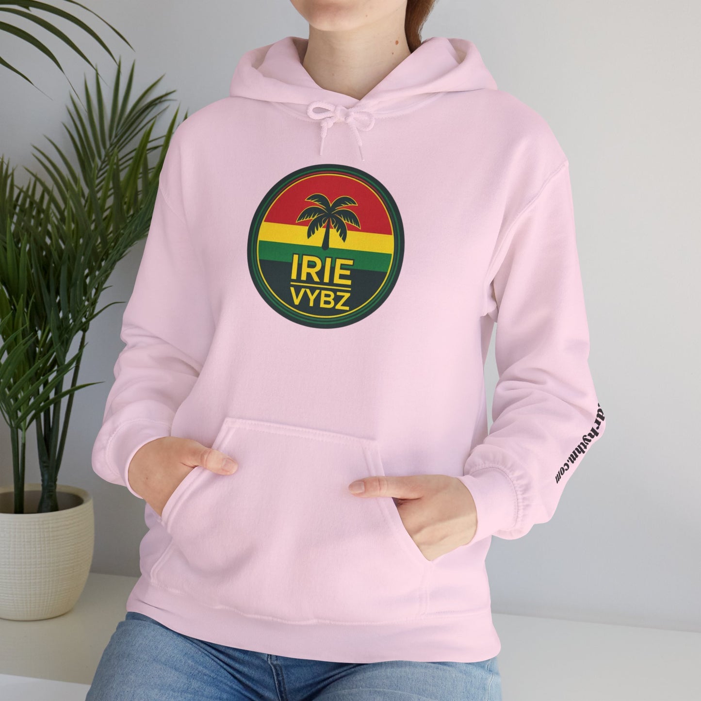Irie Vybz Unisex Hooded Sweatshirt, Casual Streetwear, Reggae Vibes, Cozy Pullover, Gift for Music Lovers