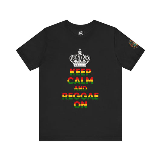 Reggae Music Unisex Tee - Keep Calm and Reggae On Design - The Island Rhythm