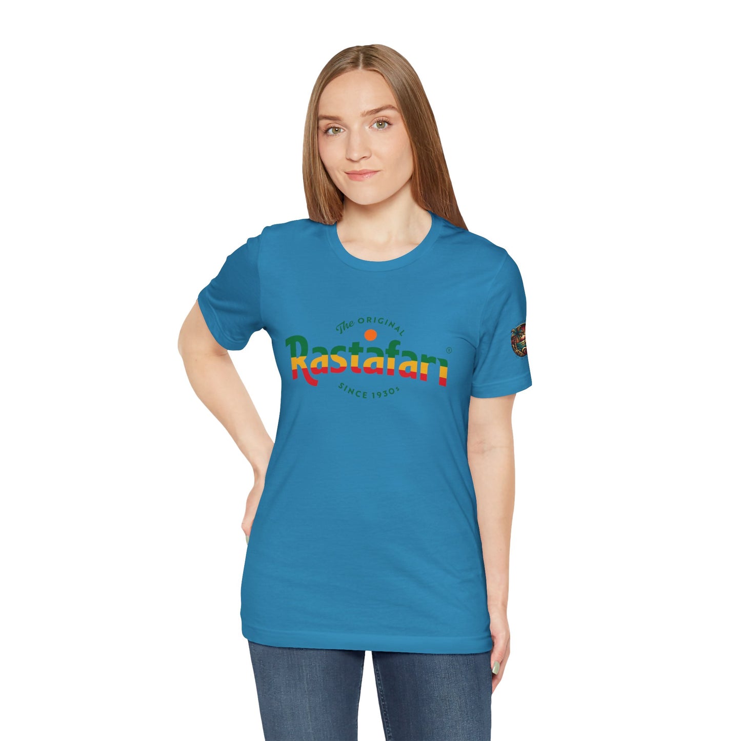 Rastafari Vibes Short Sleeve Tee, Unisex Jersey T-Shirt, Casual Wear, Festival Outfits, Gifts for Rasta Lovers