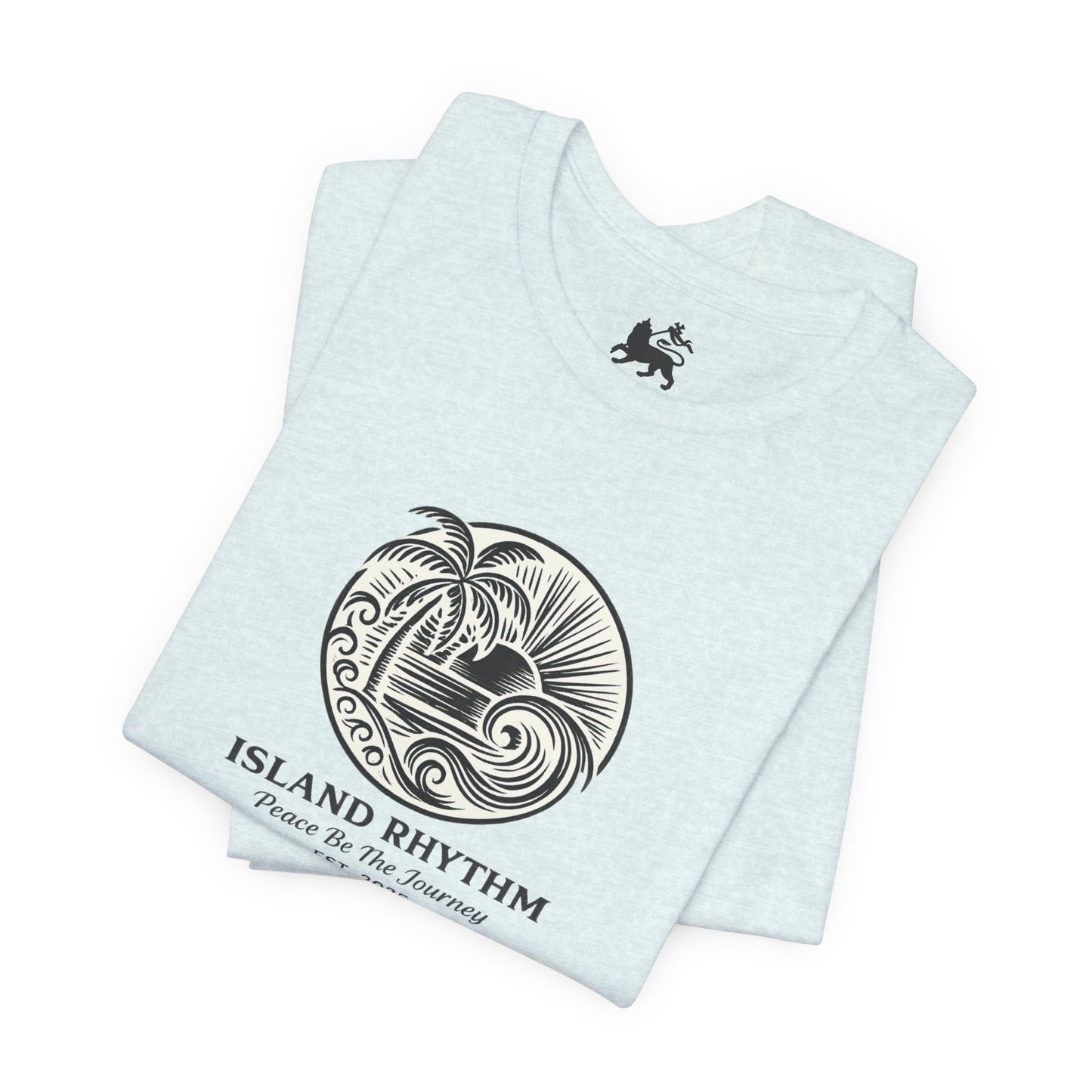 Island Rhythm Island Rhythm T Shirt Palm Tree Wave Graphic Tee – Vintage Reggae Style | Streetwear