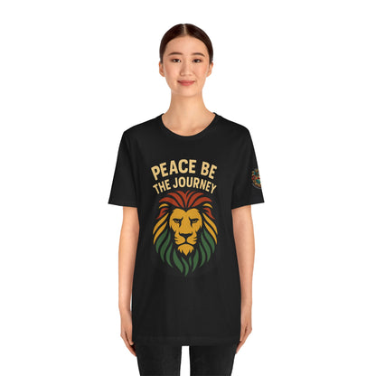Peace Be the Journey Lion T‑Shirt — Rasta Lion Graphic Tee - The Island Rhythm