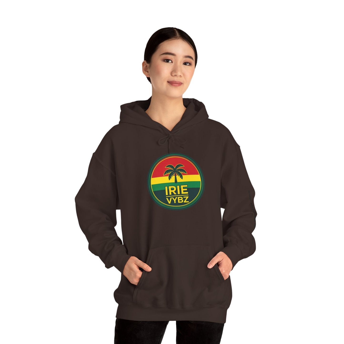Irie Vybz Unisex Hooded Sweatshirt, Casual Streetwear, Reggae Vibes, Cozy Pullover, Gift for Music Lovers