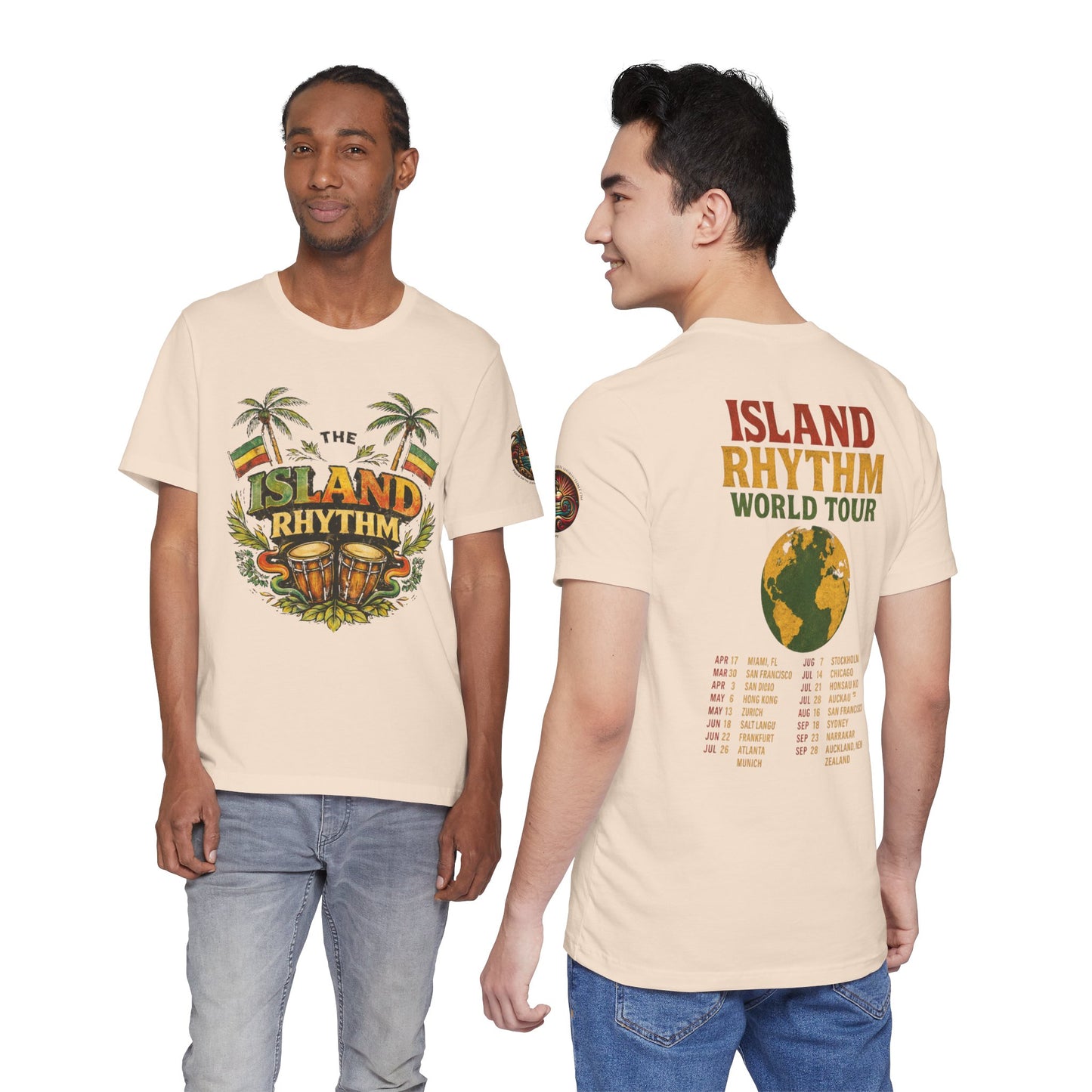 Island Rhythm Island Rhythm Tour T Shirt The Island Rhythm Reggae Concert Tee – Vintage Reggae Style | Streetwear