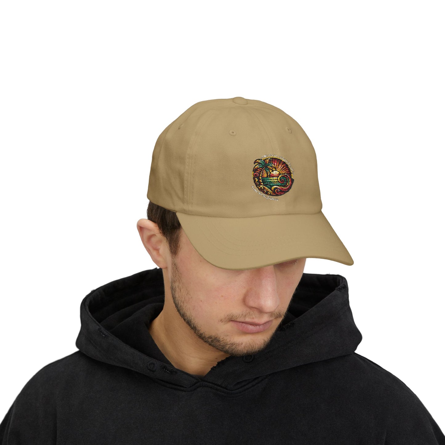 Island Rhythm Stitched Dad Cap — Classic Embroidered Logo Hat