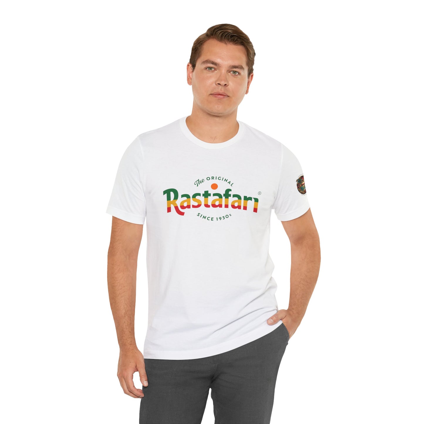Rastafari Vibes Short Sleeve Tee, Unisex Jersey T-Shirt, Casual Wear, Festival Outfits, Gifts for Rasta Lovers