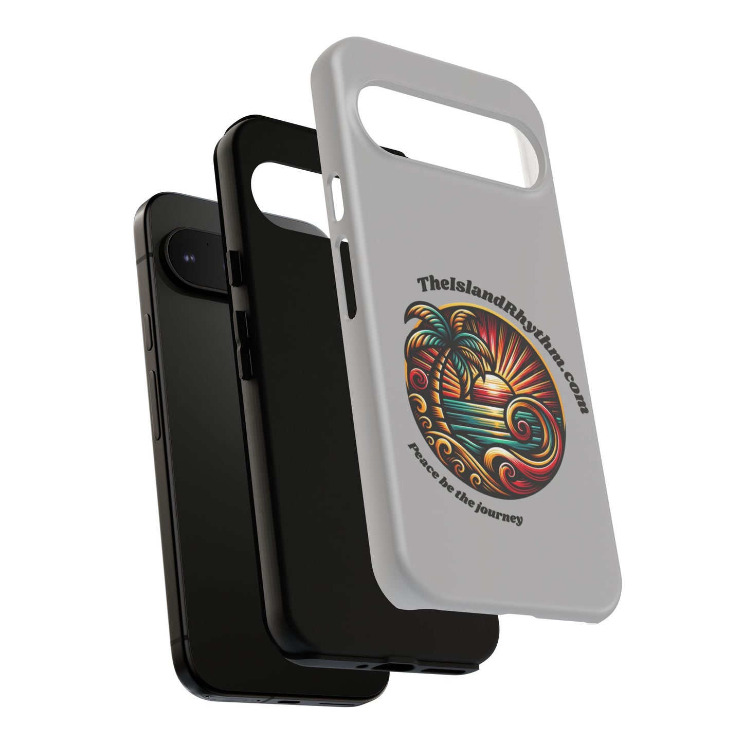 Tough Phone Case - Coastal Vibes with Inspirational Quote "Peace be the journey"