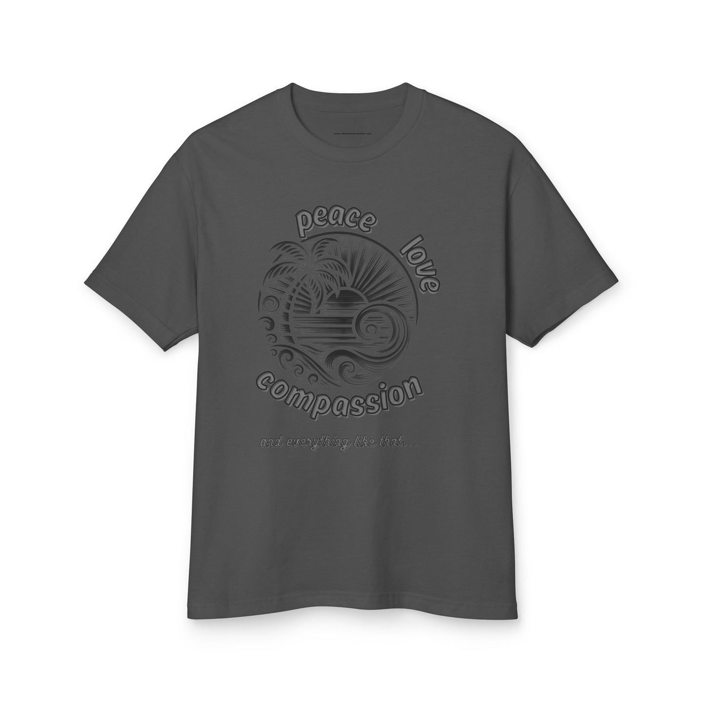 T-Shirt Peace Love Compassion Island Rhythm Tee