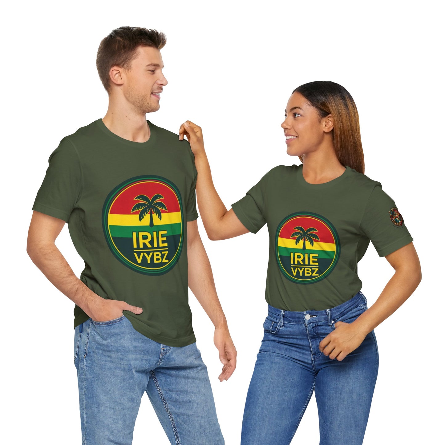 Irie Vybz Unisex Tee, Rasta Spirit Shirt, Beach Vibe Top, Reggae Music Gift, Summer Essentials, Casual Wear, Festival Apparel