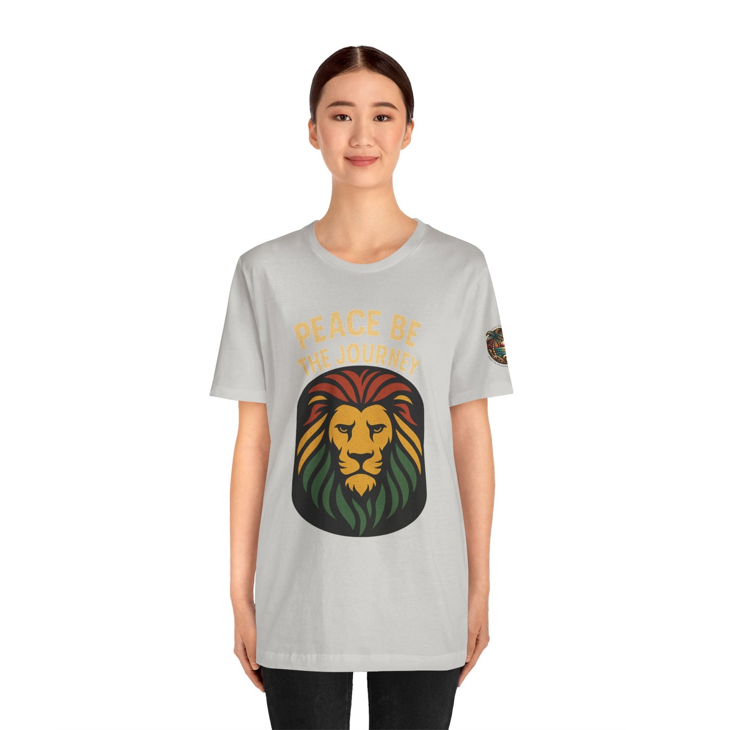 Peace Be the Journey Lion T‑Shirt — Rasta Lion Graphic Tee - The Island Rhythm