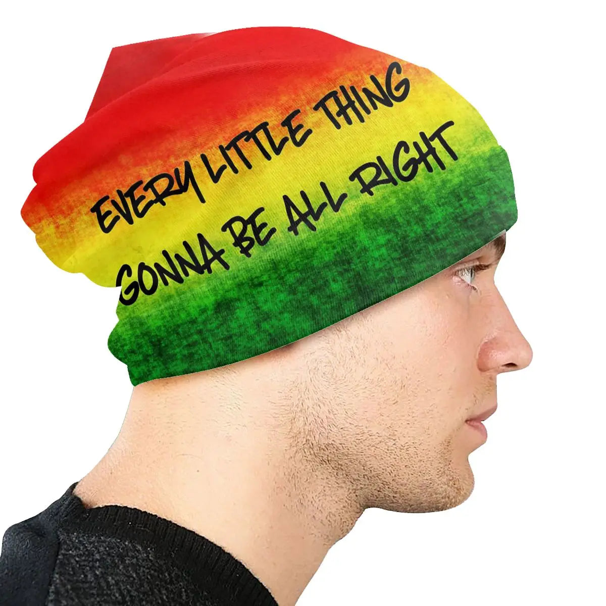 Rasta Reggae Rastafarian Jamaica Bonnet Hat Casual Street Skullies Beanies Hats for Men Women Knitting Hats Warm Dual-Use Caps