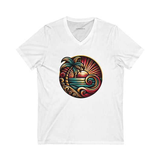 V-Neck Tee - Island Rhythm V Design